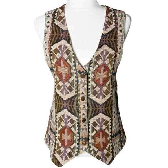 Vintage Gotcha Covered Multicolor Patterned Vest - Picture 10 of 10